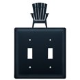 thumbnail image 3 of Village Wrought Iron ESS-119 Adirondack Chaises Double Interrupteur - Noir, 3 of 3