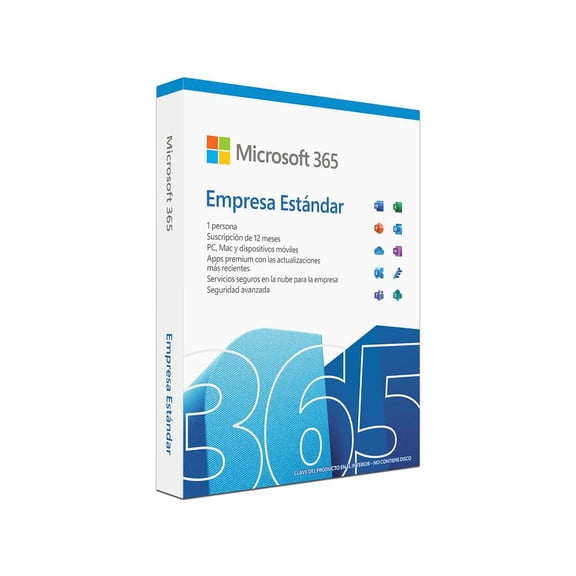Microsoft 365 Empresa Estándar, 1 Usuario, 5 Dispositivos, Versión Microsoft KLQ-00698