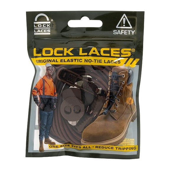 Lock Laces Safety Boot Laces,Brown,72" L,PR BRN72