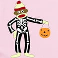 thumbnail image 2 of CafePress - Sock Monkey Halloween Skeleton Infant Bodysuit - Baby Light Bodysuit, Size Newborn - 24 Months, 2 of 4