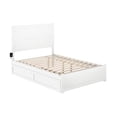 thumbnail image 3 of AFI NoHo Wood Full Bed with Footboard and Twin Trundle in White, 3 of 5