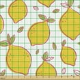 thumbnail image 2 of Ambesonne Lemons Fabric by the Yard Upholstery, Energetic Vibrant Citrus, 5 Yards, Earth Yellow Lime Green, 2 of 5