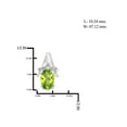 thumbnail image 2 of JewelersClub 1.00 CTW Peridot Stud Earrings – Sterling Silver (.925)| Hypoallergenic Studs for Women - Oval Cut Set with Push Backs, 2 of 3