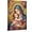 Frame-style, variant on Virgin Mary and Baby Jesus Canvas Wall Art Gold Mosaic Madonna and Child with Roses Poster Catholic Christian Religious Art Print for Living Room Bedroom Wall Decor
