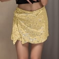 thumbnail image 2 of Elegant Beaded Festival Mini Skirt, Sparkly High Waisted Stretchy Bodycon, Shimmering Bow Front Party Ready Night Out Clubwear, 2 of 5