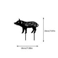 Midewhik Easter Courtyard Decoration Yard Art Black Pig Garden Inserts