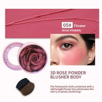 Kokovifyves Flower Leaf Inspired Facial Powder and Constructible Colors Women with Light Cheek Makeup