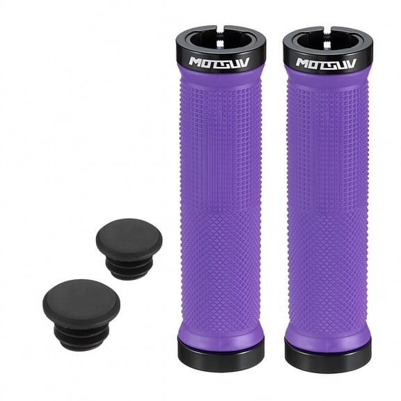 BESTSKY Dual Lock-On Mountain Bike Handlebar Grips, Purple
