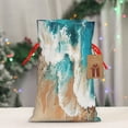 thumbnail image 4 of Fuzoiu Ocean Wave Crash Print Christmas Gift Bag,Burlap Gift Bag with Drawstring Closure & Hang Tag,Perfect for Holidays, Birthdays, and Special Occasions-Small, 4 of 7