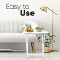 thumbnail image 6 of PJ Wood Solid Wood Folding TV Tray and Snack Tables, White, 2 Piece Set, 6 of 12