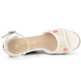 thumbnail image 4 of BLISSFUL STEP Espadrilles Plateforme en Dentelle pour Femmes Talons Compensés Fleur Violette Sandales 5.5 m US, 4 of 6