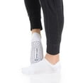 thumbnail image 3 of Tab Back Non Slip Grip Socks for Pilates, Barre, Yoga, Dance, Workout in White/Grey size M/L, 3 of 4