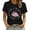 Black, variant on Women's Tops T-Shirts Relaxed Fit Graphic Eye Catching Print Casual Trendy Shirts