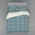 thumbnail image 2 of Ambesonne Flower Bedding Set 3 Pcs, Botanical Nostalgic, Twin XL, Slate Blue and White, 2 of 3