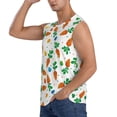 thumbnail image 3 of Goofa Cute Carrot Printed Men's Sleeveless T-Shirt - Athletic Gym Workout Tank Top for Men - Moisture-Wicking, UPF 30+ Quick-Dry Muscle Tee-Small, 3 of 8