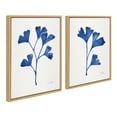 thumbnail image 2 of Kate and Laurel Sylvie Navy Ginkgo and Navy Ginkgo Trio Minimalist Flower Art Set Framed Canvas Wall Art, 18" x 24", Set of 2, by Cat Coquillette, 2 of 7