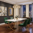 thumbnail image 5 of Dovelina 63" Modern Dining Table for 4-6, Waterproof Kitchen Table with Faux Marble Top, for Home Dining Room, Kitchen, Living Room, 5 of 10