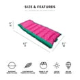 thumbnail image 4 of Big Joe Kona No Inflation Needed Pool Lounger with Headrest, Summer Melon Double Sided Mesh, Quick Draining Fabric, 5.5 feet Big, 4 of 8