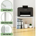 thumbnail image 5 of Printer Stand with Storage for Desk, Desktop Printer Stand Shelf Organzier for Home/Office Heavy Duty Printer Riser Under Desk Small Printer Table for Fax Machine Copier Scanner(White), 5 of 7