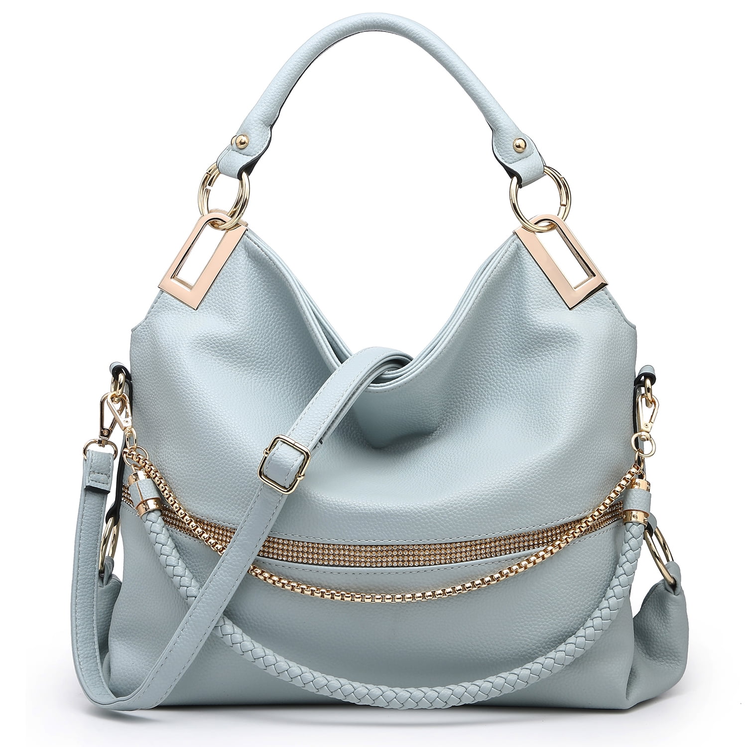Women Hobo bag Tote Shoulder Handbags Crossbody Bag Top Handle Satchel Purse Soft Faux Leather Set 2pcs 