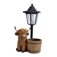thumbnail image 6 of koolsoo Cow Statue Decoration with Solar Lights, Stylish Landscape Lamp, Gift, Ornament, Animal Sculpture for Garden, Lawn, Yard, Patio Wood Bucket, 6 of 8