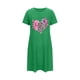 thumbnail image 5 of Camisón corto de talla grande para mujer, camisón de manga corta con estampado de pecho a la moda, camisón para mujer, 5 of 5