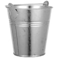 thumbnail image 5 of Small Bucket with Handle Metal Square Lid Swirl Decoration Silver, 5 of 8