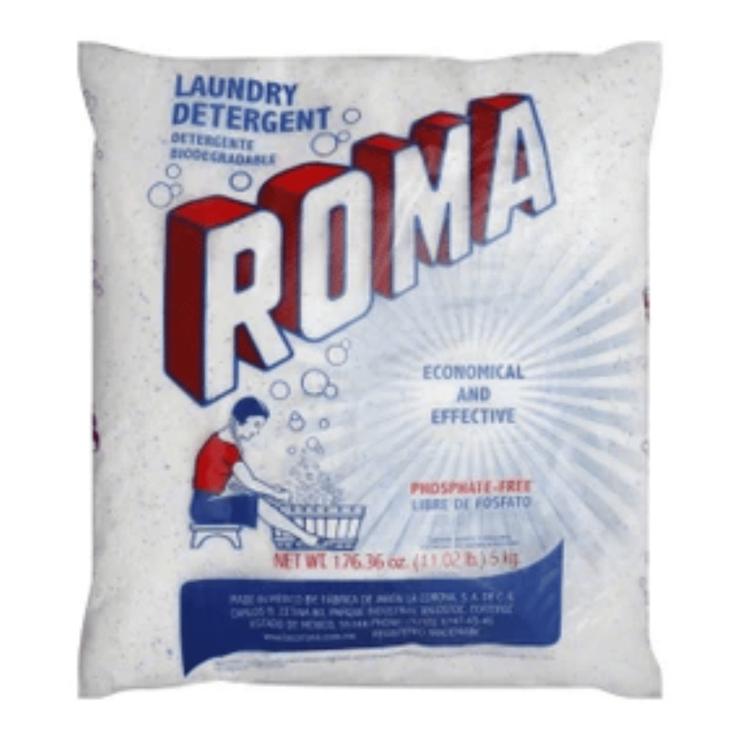 Roma Powder Laundry Detergent, Biodegradable,( 6 X 0.55 lb) 6 Pack