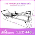 thumbnail image 3 of Foldable 72" Pilates Reformer, Pilates Machine with Dual Resistance- Springs and Cords, Pilates Equipment Up to 440 lbs Weight Capacity, Home Gym Equipment for Core Strength & Full Body Workout, 3 of 8