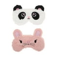 thumbnail image 1 of MasteelfCA 2Pcs Eye Masks Lovely Cartoon Sleeping Eye Patches Blinders (Assorted Color), 1 of 8