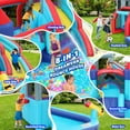 thumbnail image 3 of Veeboto Inflatable Bounce House for Toddlers with Blower, Inflatable Water Slide with Bouncing Slides, Climbing Wall, Bouncing Area, Basketball Hoop, Water Gun, Inflatable Castle with Football Area, 3 of 10