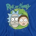 thumbnail image 2 of Rick and Morty Floating Heads Unisex Adult Pull-Over Hoodie, Royal, 2X-Large, 2 of 5