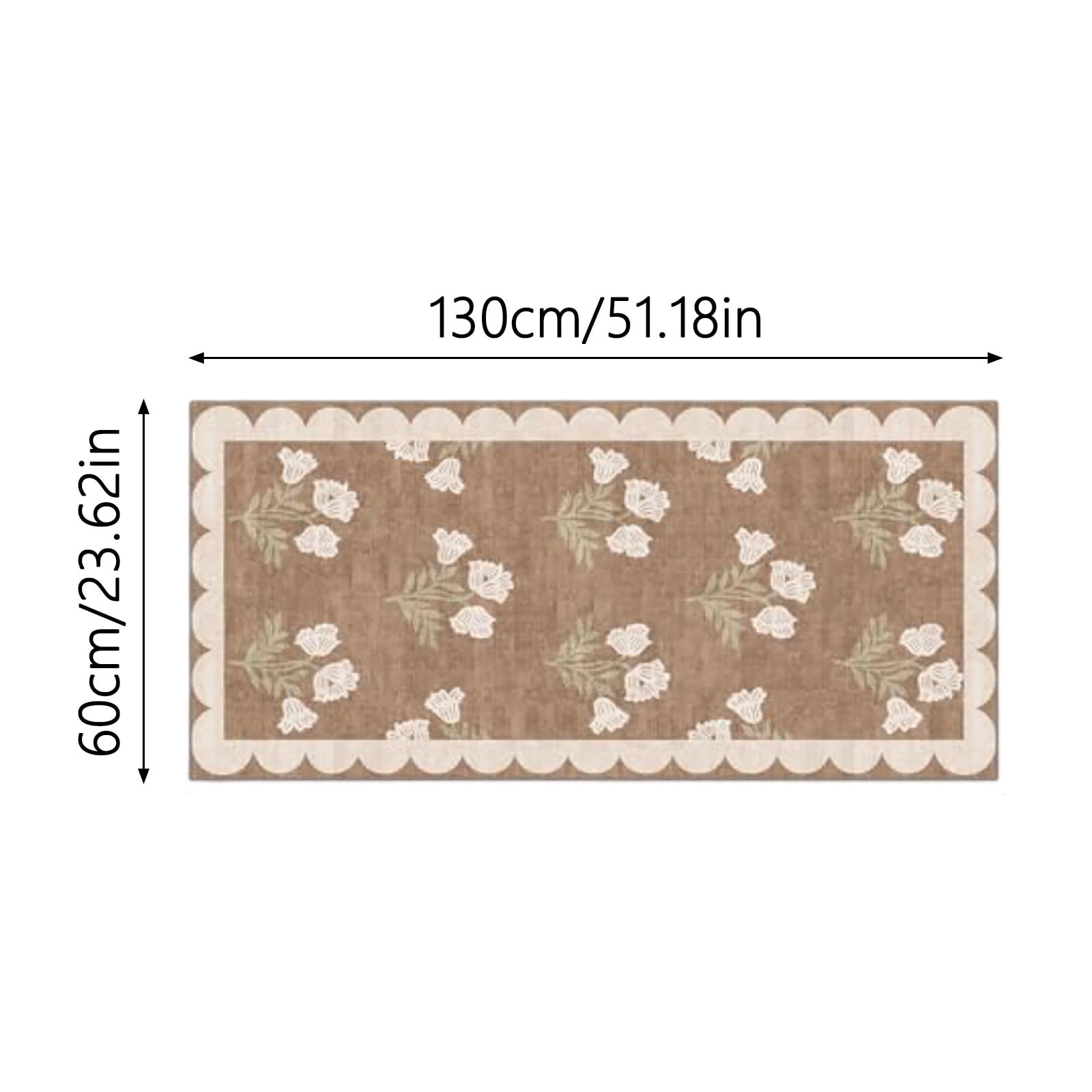 Front Door Mat Outside Entrance - Black Floral Non- Washable Doormat Indoor Outdoor Mat Boho Vintage Entry Rug Small Throw Rugs for Entryway Kitchen Front Porch Decor