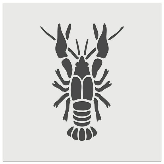Crawdad Crayfish Mudbug Crustacean DIY Cookie Wall Craft Stencil - 5.5 Inch