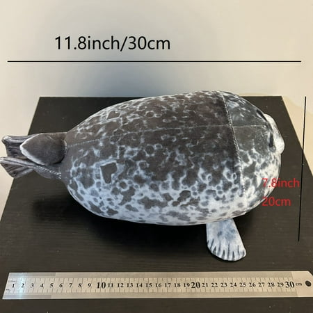 

11.8Inch Soft Blob Seal Pillow 3D Novelty Sea Lion Doll Plush Stuffed Toy Sleeping Throw Pillow Gifts For Kids Girls