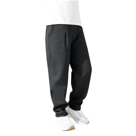 Bxsruta Pants for Kids, Children's Work Sweatpants with Elastic Waistband and Multi-Pockets, Loose Fit Casual Pants