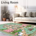 thumbnail image 2 of ODIKA 4'x6' Machine Washable Non-Slip Area Rug, Dreamland Fortress Playzone Fantasy World High Traffic Rug with Pad, Teal, 724548, 2 of 8