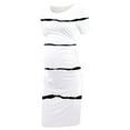 thumbnail image 7 of Zwiiyzr 2025 Women's Maternity Dress Striped Slim Short Sleeve Tank Dresses Scoop Neck Pregnancy Bodycon Dress for Casual Wear White, 7 of 7