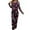 Black, variant on Bibifish Womens Pajama Sets Heart & Love Printed Long Sleeve Sleepwear Sets Pj Top With Elastic Pant Stylish 2 Piece Nightwear Sets
