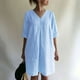thumbnail image 2 of Vestido camisero de manga corta con cuello en V y botones para mujer: color liso, poliéster, informal/playa, tallas S-XXL, largo medio, 2 of 8