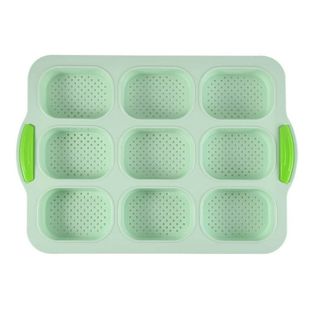 Leutsin 9 Oval Baguette Mold French DIY Small Bread Bakeware Mold Non-stick Baking Tools