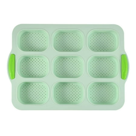 

lulshou 9 Oval Baguette Mold French DIY Small Bread Bakeware Mold Non-stick Baking Tools
