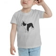 thumbnail image 3 of Boston Terrier Cartoon Cute Toddler T-Shirts for Boys Girls (Gray, 2T), 3 of 5