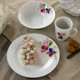 thumbnail image 7 of Gibson Home Vineyard Rose 12 Piece Round Fine Ceramic Dinnerware Set in White, 7 of 7