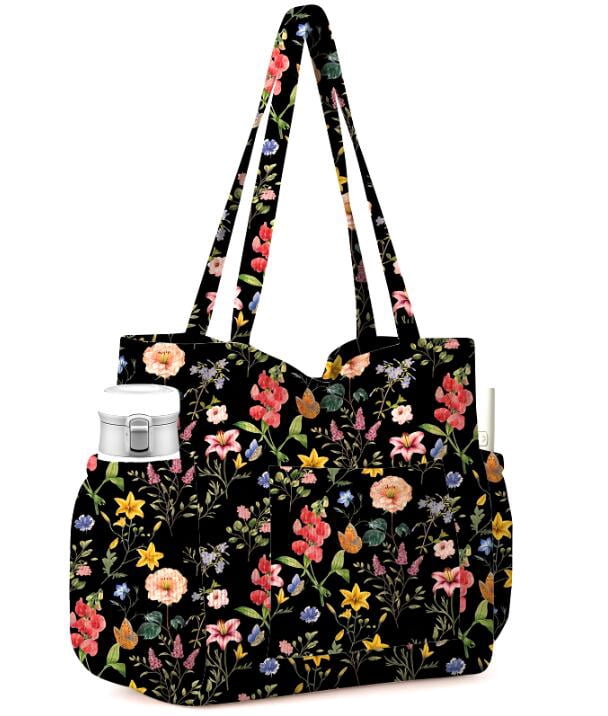 Black Retro Flower