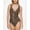 Brown, variant on DKNY Women's Ruffle Underwire Tummy Control One-Piece Swimsuit (18, Cumin)