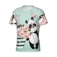 thumbnail image 5 of Qekee Cute Panda Classic Fit T-Shirt Men's Shirt Men's Tight Short Sleeves for Exercise, Running, Mountaineering - Cute Panda, 5 of 9