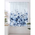 thumbnail image 2 of Sheer Curtains 63 Inch Length, Blue Blooms Floral Semi Sheer Curtains Light Filtering Window Treatment, Spring Flowers Botanical Blue Ombre Privacy Voile Drapes for Living Room Bedroom 52x63 Inch, 2 of 7