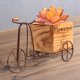 thumbnail image 4 of Cesta de flores de bicicleta creativa Estilo retro Decoración de madera de hierro hecha a mano Soporte único Cola Florero Cesta, 4 of 8