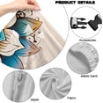 thumbnail image 7 of SCRAWLGOD Bohemian Flower Butterfly Blue Beige 4 PCS Gaming Chair Covers Slipcovers Stretchy Gaming Chair Cover Set Anti-Dust Office Desk Chair Cover with Armrest Covers, 7 of 7